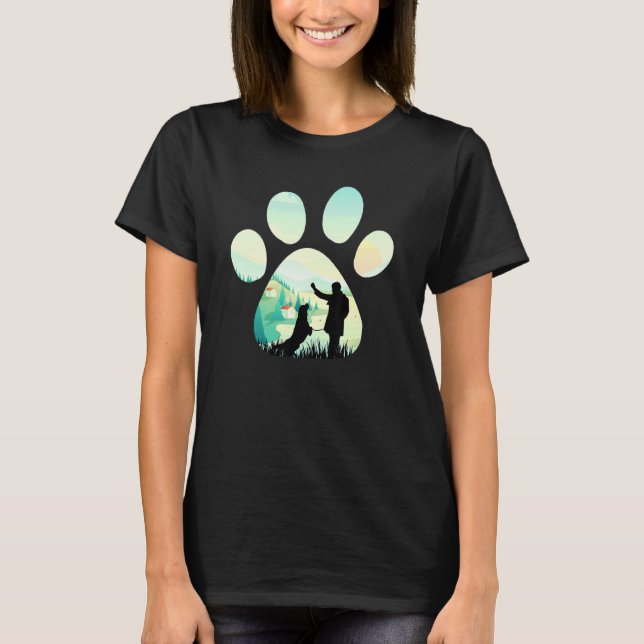 Dogs Paw Hiking With Dogs Hiker T-Shirt (Front)