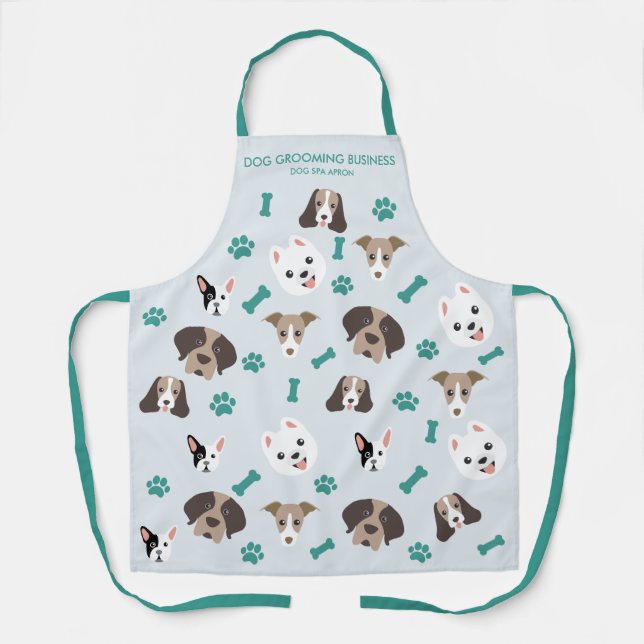 Dogs paws bone pet printed apron (Front)