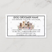 Dogs Paws Frame Clear Business Card (Back)