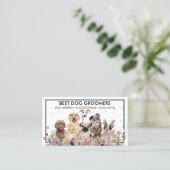 Dogs Paws Frame Clear Business Card (Standing Front)