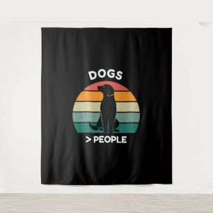 Dogs People - Funny Dog Lover Design Tapestry