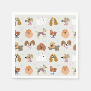 Dogs Pets Kids Birthday Party Napkins