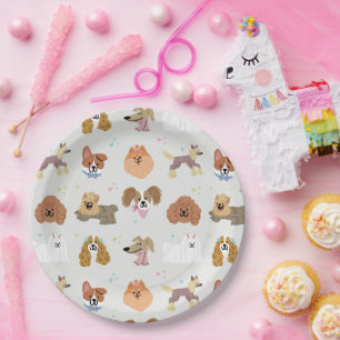 Dogs Pets Kids Party Paper Plates
