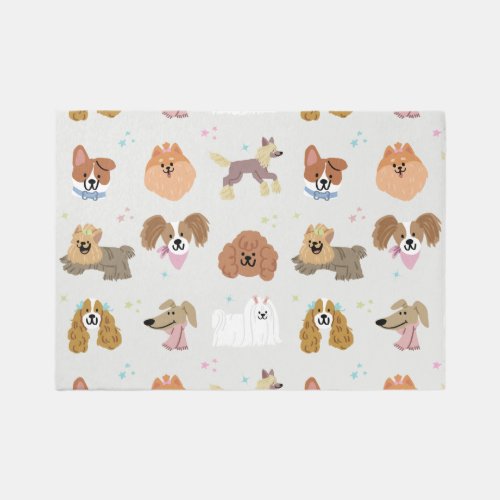 Dogs Pets Kids Room Nursery Decor Rug