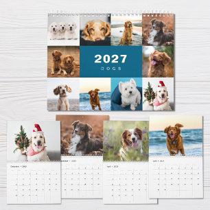 Dogs Photo Collage Modern 2027 Calendar