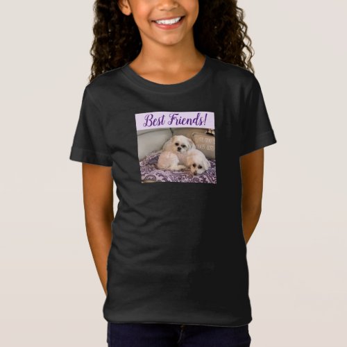 Dogs Photo Cute Maltese and Shih Tzu T_Shirt