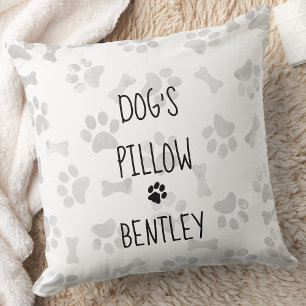 Dog's Pillow Dog Room Decor Paw Personalized Dog