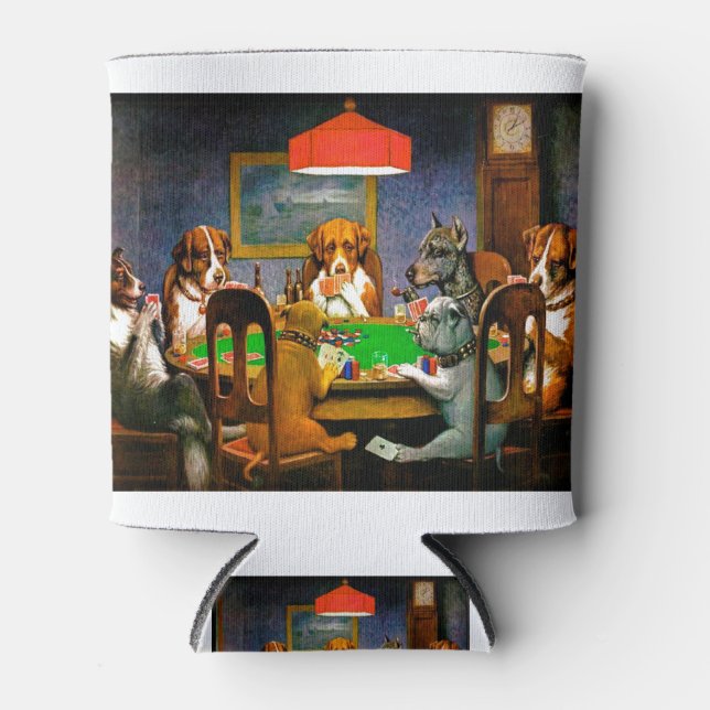 Dogs Playing Poker A Friend in Need Can Cooler (Front)