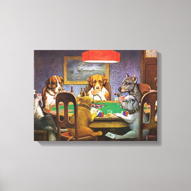 Dogs Playing Poker A Friend In Need Canvas Print (Front)