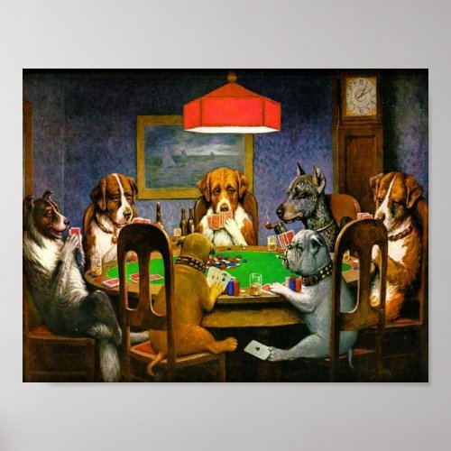 DOGS PLAYING POKER A Friend in Need Cassius Marcel Poster