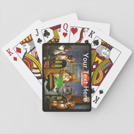 Dogs Playing Poker- A Friend In Need Custom Playing Cards