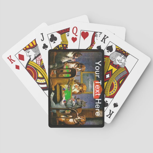Dogs Playing Poker- A Friend In Need Custom Poker Cards (Back)