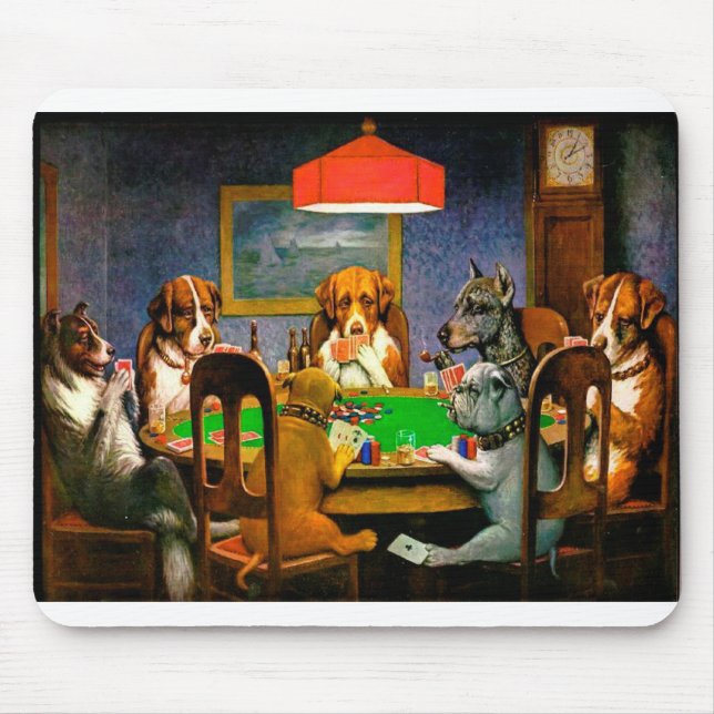 Dogs Playing Poker A Friend in Need Mouse Pad (Front)