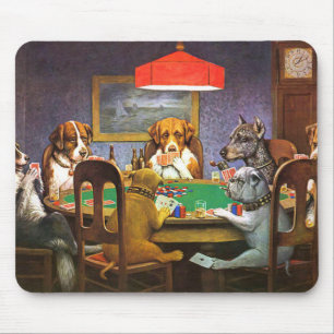 Dogs Playing Poker A Friend In Need Mouse Pad
