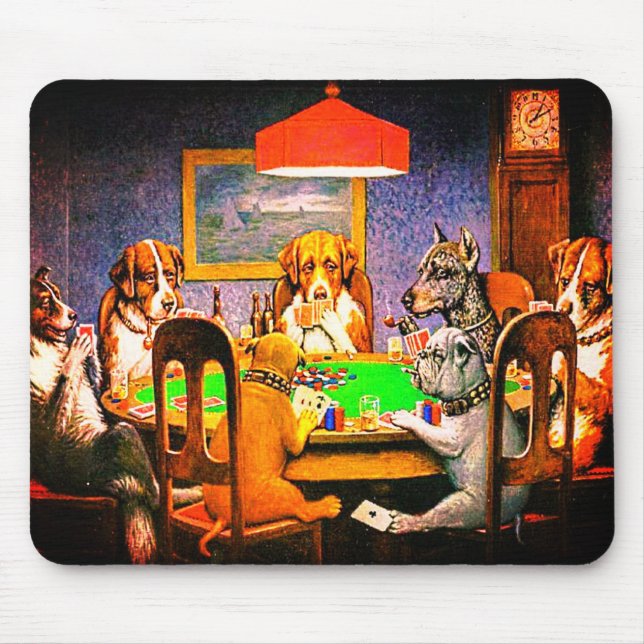 Dogs Playing Poker A Friend In Need Mouse Pad (Front)