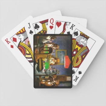 Dogs Playing Poker- A Friend In Need Playing Cards by MakeChecks at Zazzle