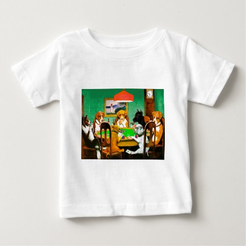Dogs Playing Poker Baby T_Shirt