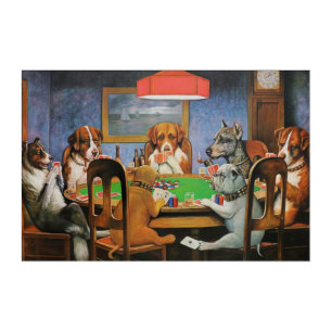 Dogs Playing Poker by C.M. Coolidge Acrylic Print