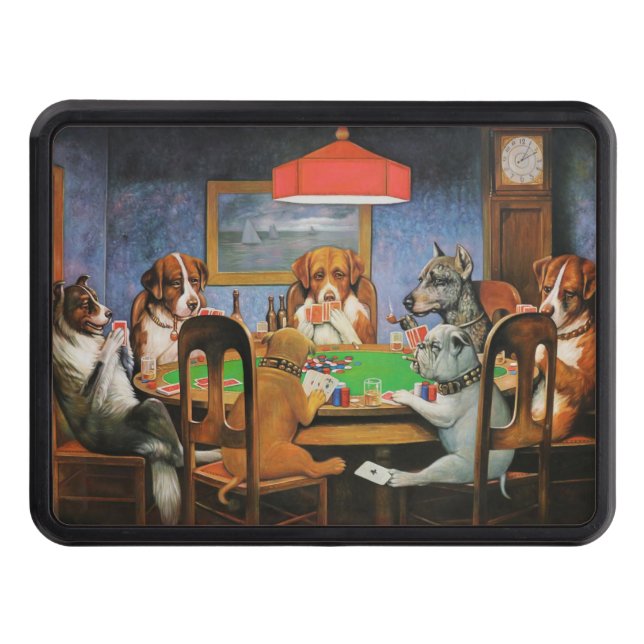 Dogs Playing Poker by C.M. Coolidge Hitch Cover (Front)