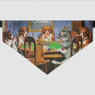 Dogs Playing Poker by C.M. Coolidge Pet Bandana Collar