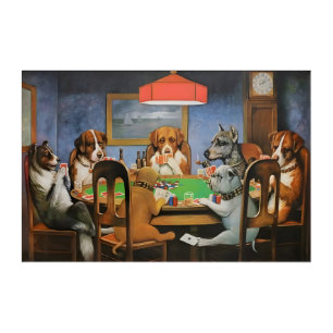 Dogs Playing Poker by Cassius Marcellus Coolidge's Acrylic Print
