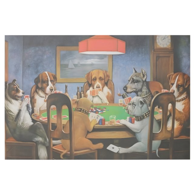 Dogs Playing Poker by Cassius Marcellus Coolidge's Gallery Wrap (Front)