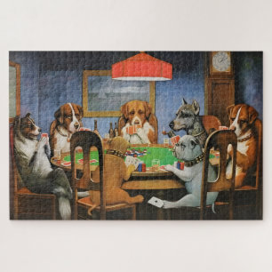 Dogs Playing Poker by Cassius Marcellus Coolidge's Jigsaw Puzzle