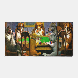 Dogs Playing Poker, C.M. Coolidge, Desk Mat