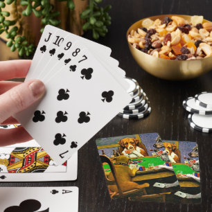 Dogs Playing Poker Cards