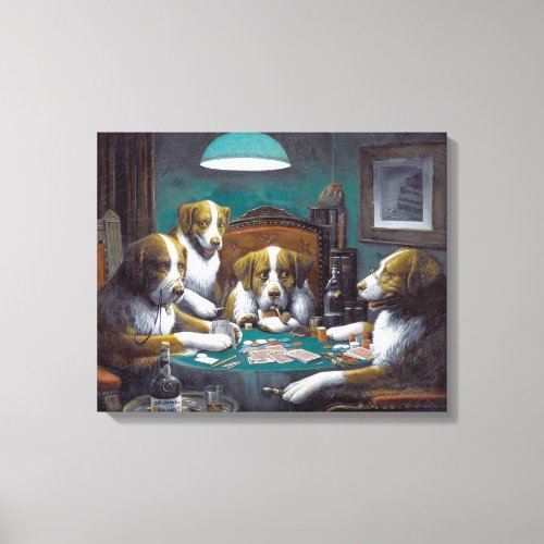 Dogs Playing Poker Cassius Marcellus Coolidge 1894 Canvas Print