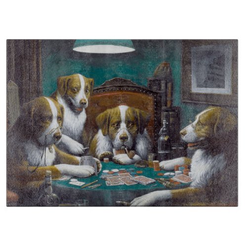 Dogs Playing Poker Cassius Marcellus Coolidge 1894 Cutting Board