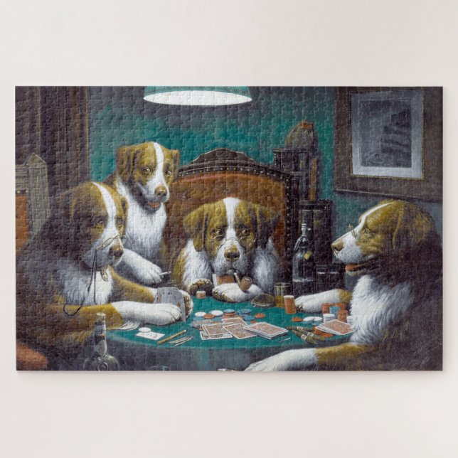 Dogs Playing Poker Cassius Marcellus Coolidge 1894 Jigsaw Puzzle (Horizontal)