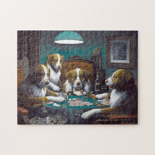 Dogs Playing Poker Cassius Marcellus Coolidge 1894 Jigsaw Puzzle (Horizontal)