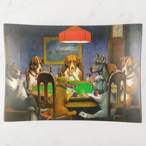 Dogs Playing Poker Cassius Marcellus Coolidge 1894 Trinket Tray