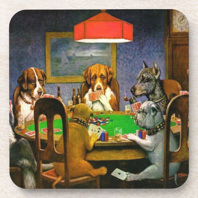 Dogs Playing Poker Drink Coaster (Front)