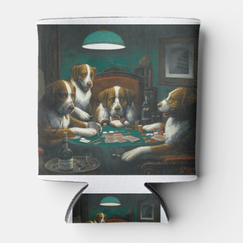 Dogs Playing Poker Game Can Cooler