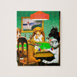 Dogs Playing Poker Jigsaw Puzzle