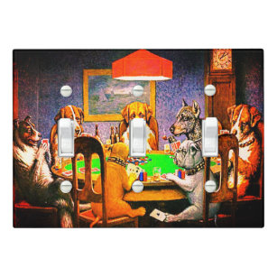 Dogs Playing Poker Light Switch Cover