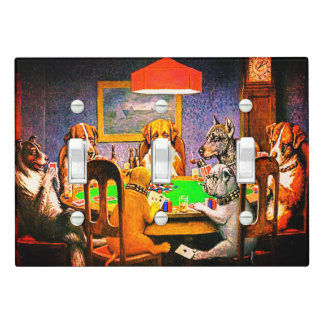 Dogs Playing Poker Light Switch Cover