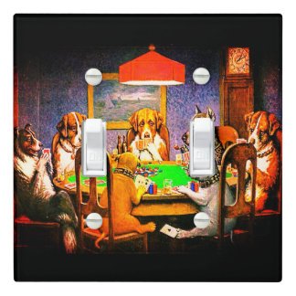 Dogs Playing Poker Light Switch Cover