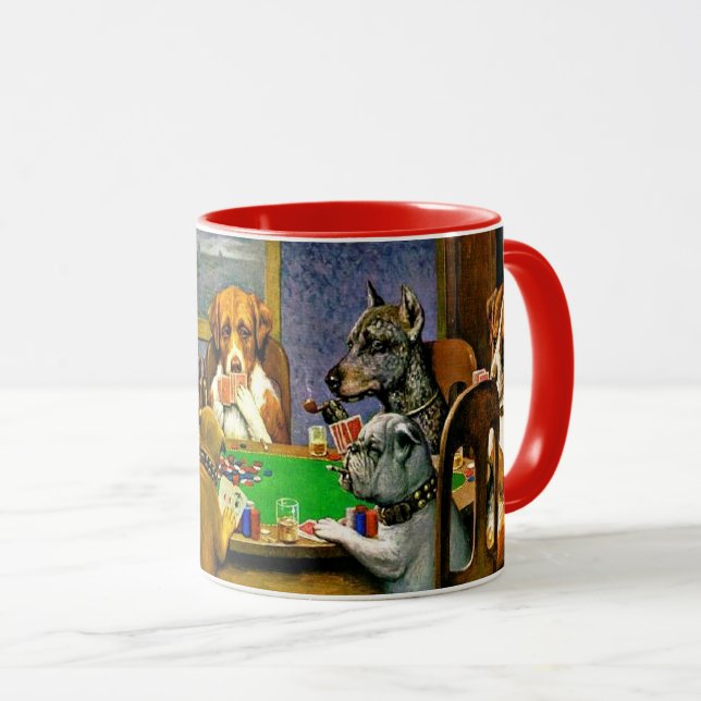 Dogs Playing Poker Mug (Front Right)