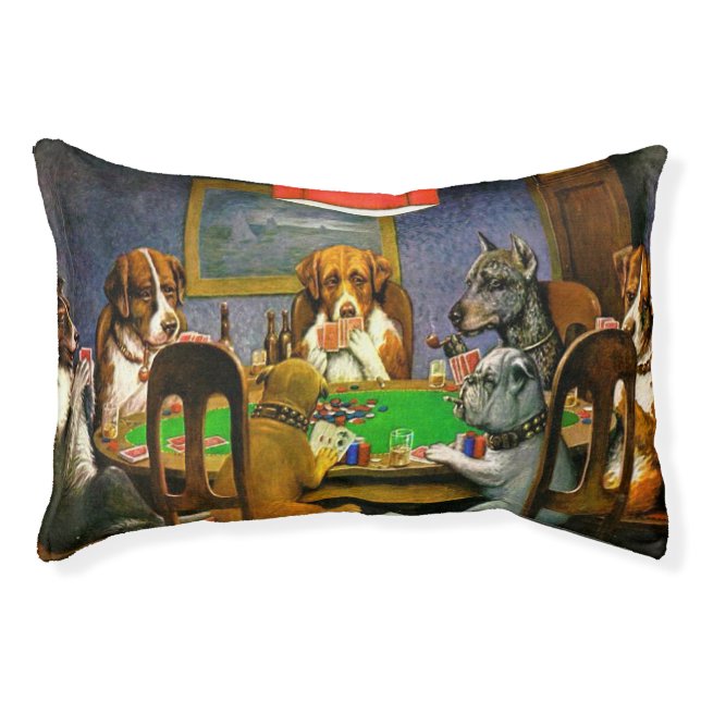 Dogs Playing Poker Pet Bed (Front)