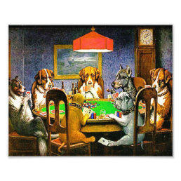 Dogs Playing Poker Photo Print