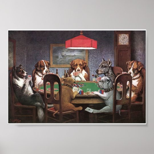 Dogs Playing Poker Poster | Zazzle.com