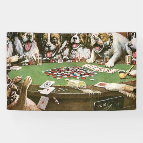 Dogs Playing Poker Sympathy _ Cassius Coolidge Banner