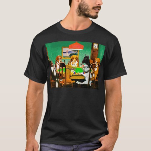 Dogs Playing Poker T_Shirt