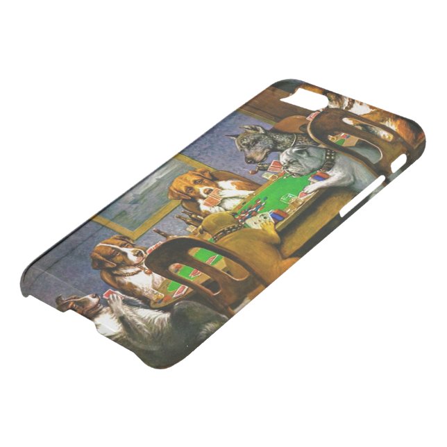 Dogs Playing Poker Uncommon iPhone Case (Bottom)