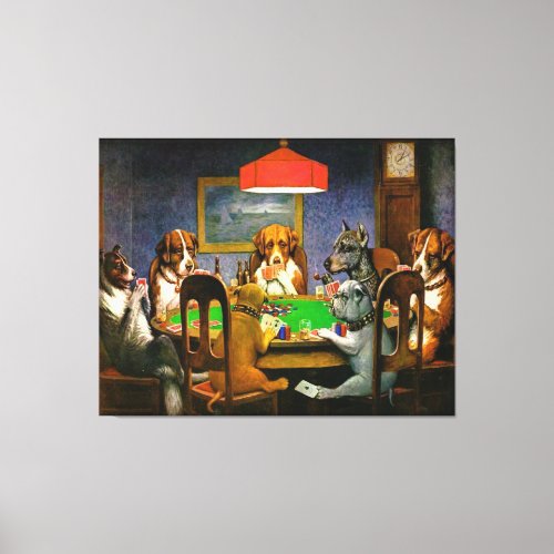 Dogs Playing Poker Wall Art