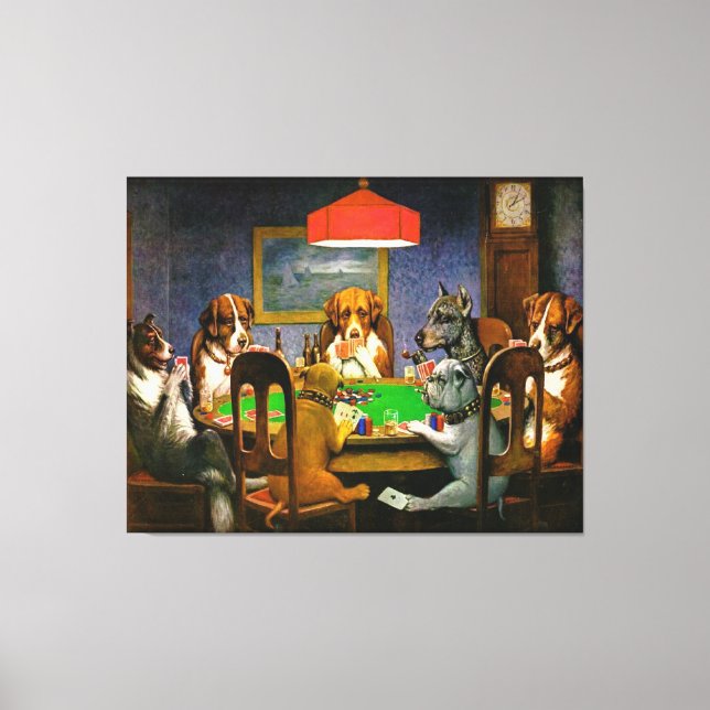 Dogs Playing Poker Wall Art (Front)