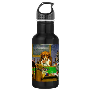 Dogs Playing Poker Water Bottle